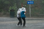 Adverse weather conditions in Mutianyu village. : China, People