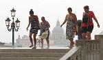 Rainstorm in Venice. : Italy, People, People