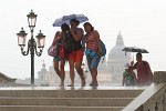 Rainstorm in Venice. : Italy, People, People