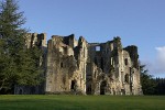 Old Wardour Castle, near Tisbury, was once one of the most daring and innovative homes in Britain. It was built in the 14th century as a lightly fortified luxury residence for comfortable living and lavish entertainment. : Countries, United Kingdom