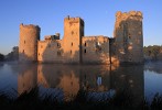 Bodiam Castle basking in the morning sun, Bodiam, United Kingdom. : United Kingdom