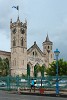 Clock tower of the Barbados parliament building. : Barbados