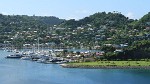 St George's marina as seen from Fort George, Grenada Island. : Grenada