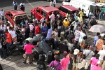 Fuss on the pier before the ferry leaves, Grenada Island. : Grenada, People