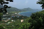 Hotel Grand View in the foreground and Hillsborough, Grenada - Carriacou Island. : Grenada