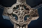 Detail of The Crucifixion on the Cross of the Scriptures (900 AD) at Clonmacnoise, Ireland. : Ireland