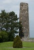 O'Rourke's tower at Clonmacnoise, Ireland. Lightning blasted the top off in 1135. : Ireland