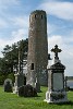 O'Rourke's tower at Clonmacnoise, Ireland. Lightning blasted the top off in 1135. : Ireland