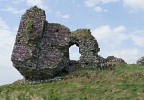 Oddly shaped 13th century Castle West of Clonmacnoise, Ireland. : Ireland