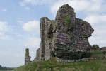 Oddly shaped 13th century Castle West of Clonmacnoise, Ireland. : Ireland