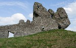 Oddly shaped 13th century Castle West of Clonmacnoise, Ireland. : Ireland