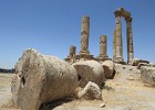 Remnants of the Roman Temple of Hercules (161-166 AD) in the Amman Citadel. : Jordan