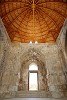 Inside the Umayyad Gateway with its new wooden dome roof. This was the formal entrance to the Umayyad Palace (730 AD). : Jordan