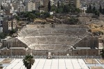 Roman amphitheatre in the heart of downtown Amman (or Philadelphia as it was called in Roman times after the Ptolemy ruler Philadelphus (283-246 BC)). It was probably built in the 2nd century AD during the reign of Antonius Pius (AD 138-61) and it has a seating capacity of 6000. : Jordan