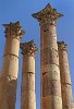 Sandstone Pillars at the Temple of Artemis with its elaborate Corinthian carvings. : Jordan