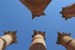 Sandstone Pillars at the Temple of Artemis, Jerash. : Jordan