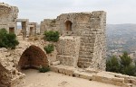 Ajloun Castle (Qala'at ar-Rabad) atop Mt 'Auf (1250m) with it's commanding views of the Jordan Valley. This Castle was built between 1184 and 1188 by one of Saladin's Generals. The Castle was an important strategic link in the defense chain against the Crusaders. It was largely destroyed by Mongol invaders in 1260, only to be almost immediately rebuilt by the Mamluks. : Jordan