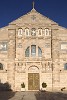 Early 20th-century Roman Catholic Church in Madaba, Jordan. The facade was built with ancient stones and Roman columns. The Church holds the Shrine of the beheading of John the Baptist. : Jordan