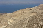 The Dead Sea and the Hills surrounding King Herod's Castle. : Jordan