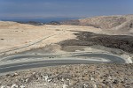 View from the Mountains East of the Jordan Valley with the Dead Sea in the distance. : Jordan