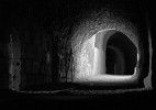 Eerie tunnel in the bowels of Karak Castle. : Jordan