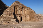 The spectacular Monastery or Al-Deir bathing in the warm evening light. : Jordan