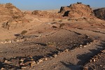 The Monastery (in the distance) basking in the setting sun. : Jordan