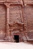 The Outer Siq or 'Street of Facades' (between the Treasury and the Theatre) after sunset. : Jordan