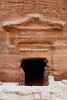 Carving in the Outer Siq or 'Street of Facades' (between the Treasury and the Theatre). : Jordan