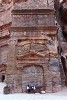 Carving in the Outer Siq or 'Street of Facades' (between the Treasury and the Theatre). : Jordan