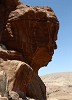 I can't escape from seeing a female face overlooking Petra in this overhanging cliff. : Jordan