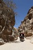 Horse carriages navigating through the Siq. : Jordan