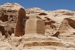 Carvings along the road from Wadi Musa to the Siq. : Jordan