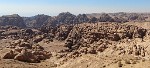 Last Glimpse of Petra and the surrounding mountain ranges. : Jordan