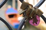 Locks of Love in Venice, Italy. : Italy