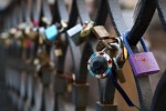 Locks of Love in Venice, Italy. : Italy