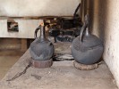 One of the primitive, blackened but functional kitchens at the Attat Hospital.