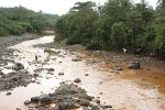 Bathing and washing in the Omo river.