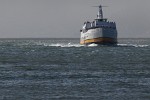 The Alcatraz ferry returns to Fisherman's Wharf.