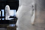 Two dramatic sculptures named Amilda and Chloe by  Jaume Plensa  in the Grand Hyatt New york.