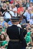 The "Twilight Tattoo" in Arlington, VA. This hour-long public performance features Soldiers from The 3rd U.S. Infantry Regiment (The Old Guard) and The U.S. Army Band "Pershing's Own". They offer a glimpse into American history through performances by The U.S. Army Blues, vocalists from The U.S. Army Band Downrange, The Old Guard Fife and Drum Corps, and The U.S. Army Drill Team.  The history of Twilight Tattoo began more than 300 years ago as British troops were summoned from the warmth and hospitality of local pubs by a bugle and drum call to return to the barracks. The familiar tune told tavern owners “doe den tap toe,” or “time to turn off the taps.” The troops knew the call to mean “taps off,” and minutes later they were back in their tents.