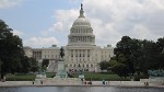 The US Capitol with the Ulysses S. Grant memorial in the foreground.