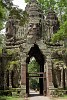 Northern face-tower of the fortified city of Angkor Thom - Angkor, Cambodia. : Cambodia, Cambodia