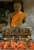 Buddhist monks praying near Bayon - Angkor Thom, Cambodia. : Cambodia