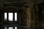 Eerie abandoned casino in the spectacular ruined French colonial resort town at the top of Bokor Mountain. It was built in the 1920s to be used as a retreat from the heat of the plains - Bokor National Park, Cambodia. : Cambodia