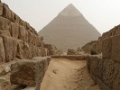 Pyramid of Khafre in a Sandstorm - Giza Plateau, Egypt. : Egypt