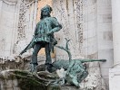 One of the many statues in Budapest, Hungary. : Hungary