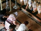 This is the 13th Station of the Cross in the Church of the Holy Sepulchre - Old City Jerusalem, Israel. This is the Stone of the Anointing, believed to be the place where Jesus' body was prepared for burial. : Israel, SNMG2 Deployment 2006