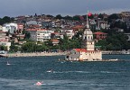 Kiz Kulesi (Maiden's or Leander's tower) in the Bosphorus river, Turkey. This 18th century stucture functioned as tollbooth and defence point. In 1999 it featured in the James Bond movie "The World Is Not Enough". : SNMG2 Deployment 2006, Turkey