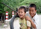 Happy kids on Sam Mountain (Nui Sam) near Chau Doc, Vietnam. : People, Vietnam